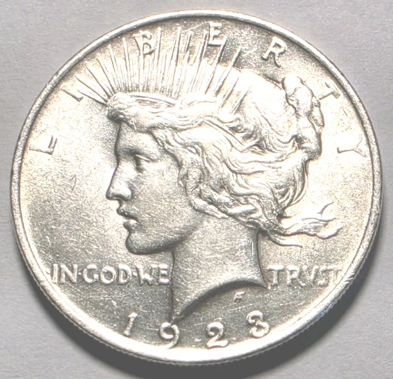 1923 peace dollar AU condition #128