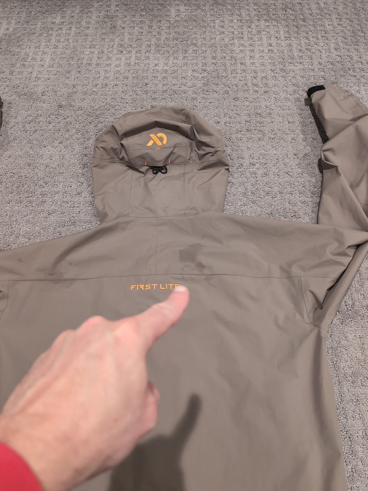 First Lite Vapor Stormlight Rain Jacket Medium Walnut See Description