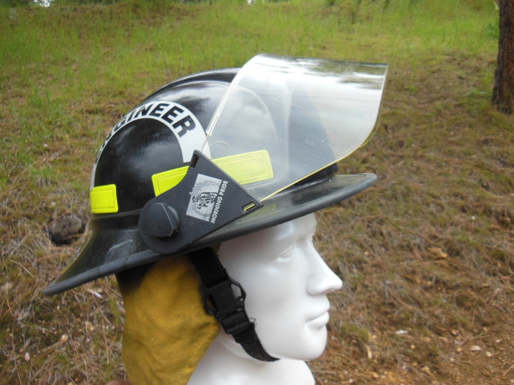 FIRE FIGHTER HELMET for ENGINEER with Faceshield & Neck Protector & Chin Strap