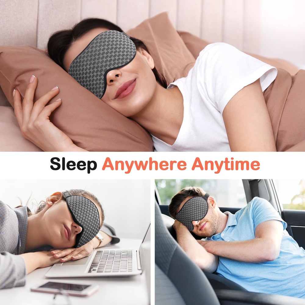 INNELO 3D Sleep Mask for Side Sleepers, Light Blocking, Grey