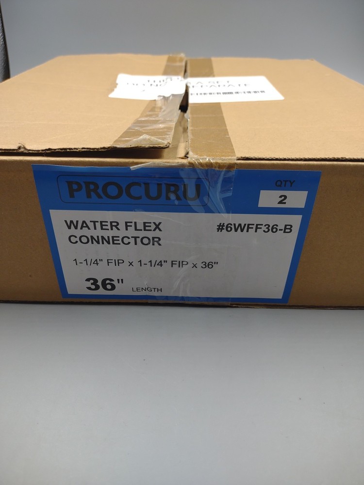 Procuru #6WFF36-B Water Flex Connector 1-1/4" FIP x 1-1/4" FIP x 36" 2-Pack