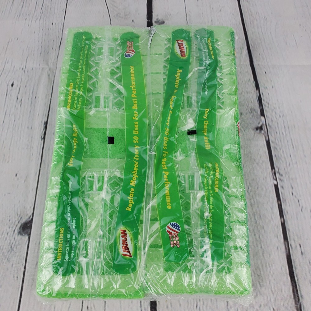 2 Libman Gator Mop Refills Super Absorbent Tear Resistant #03021