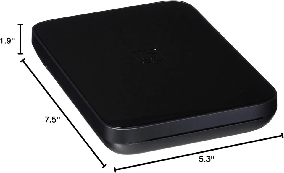 3x4.5 Portable Photo Printer Wireless for iPhone Android Smartphone Black