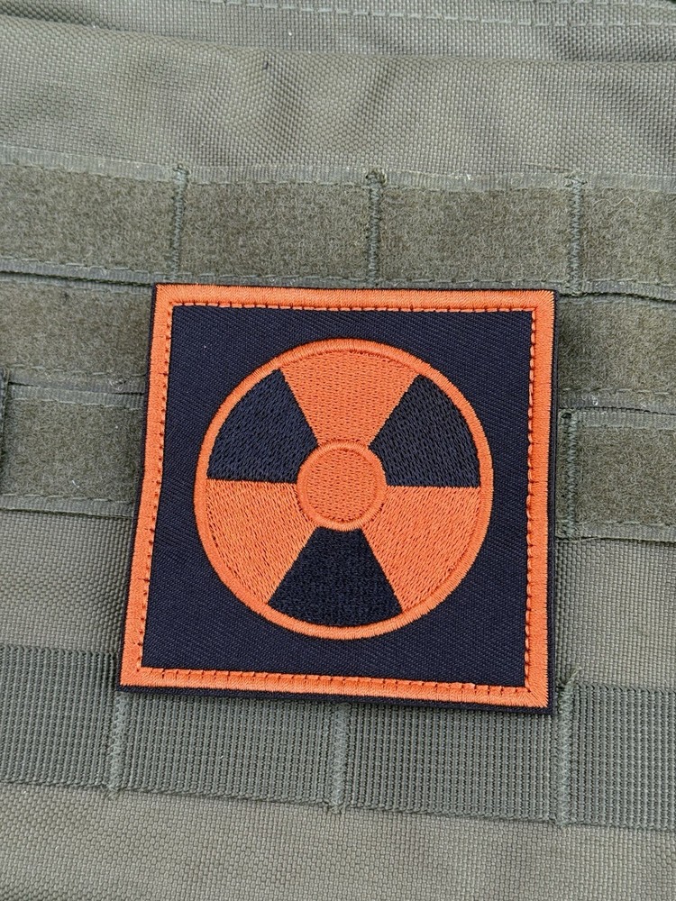 Nuclear Warning Radiation Atomic Power Fallout Chernobyl Hook Loop Patch