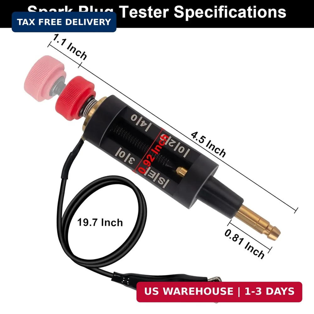 Spark Plug Tester, Adjustable Ignition Coil Tester System, Coil Pack Tester, Spa