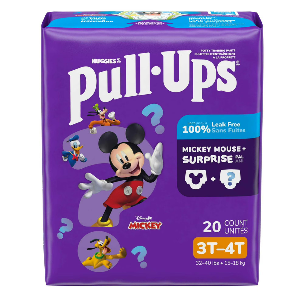 (3 Pack) Pull-Ups Boys' Potty Training Pants, 3T-4T (32-40 lbs), 20 Count