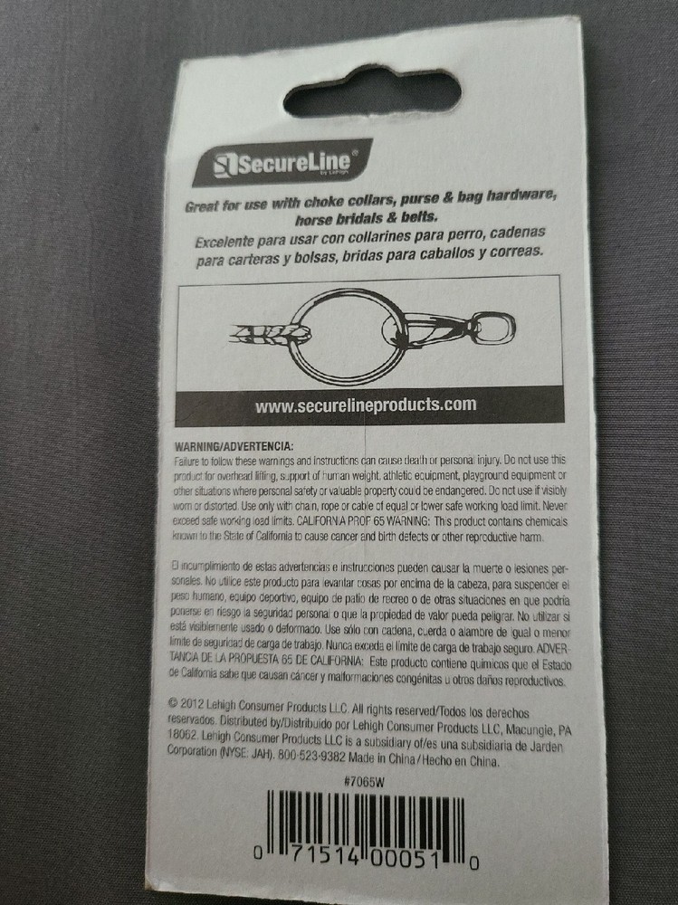 Secureline 1.5 " Nickel Plated O Ring- 2 Pack