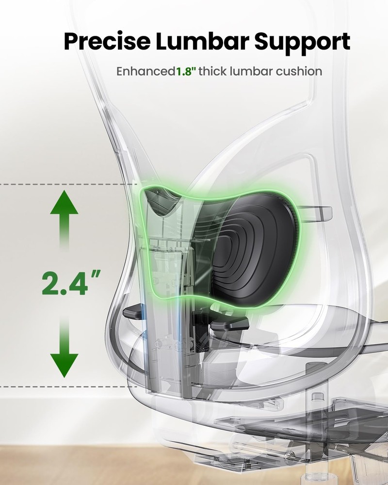 Ergonomic Office Chair Gaming with Lumbar Support 2D Headrest Adjustable