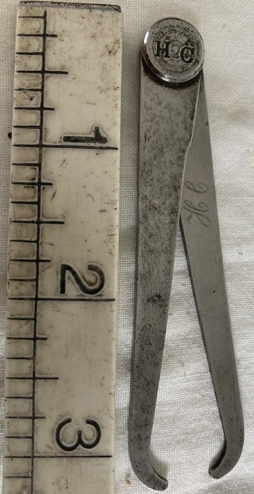Vintage Flat leg Inside Callipers HG Engineering Measuring Collectible