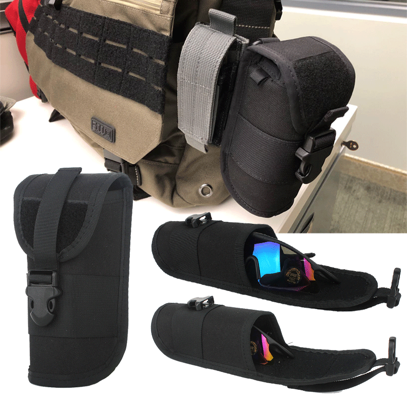Tactical MOLLE Eyeglass Case Hard Shell Sunglasses Bag Hockproof Protective Box