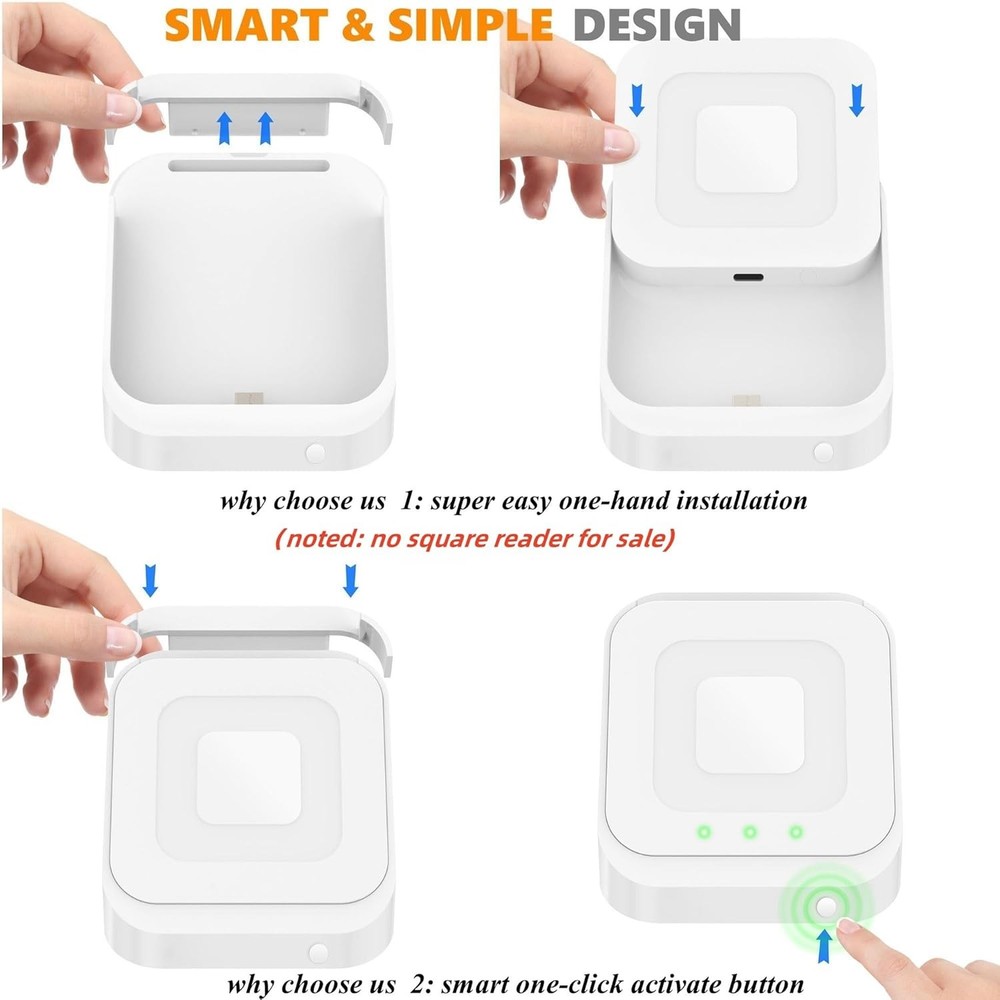 Square Dock for Reader 2nd Generation, Holder Stand white