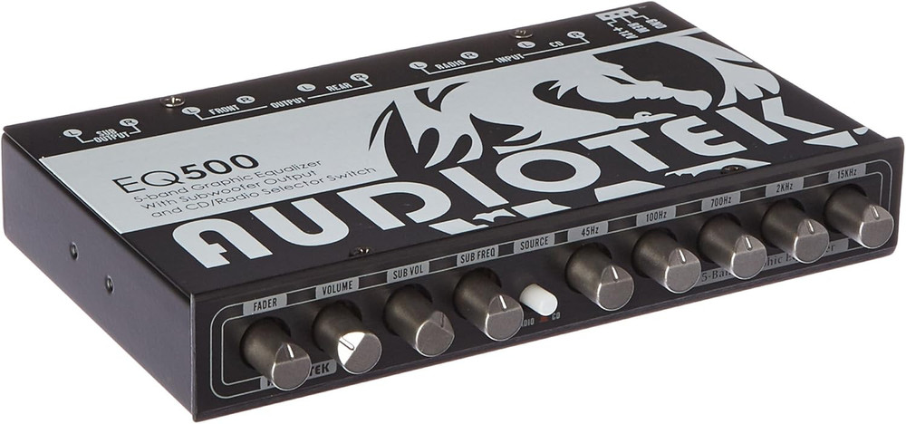 EQ500 5-Band Graphic Equalizer with Subwoofer Output and Selector Switch