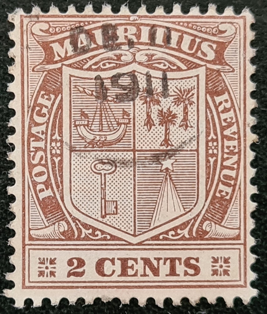MAURITIUS 1910 SG182 2c. brown used stamp #S19#