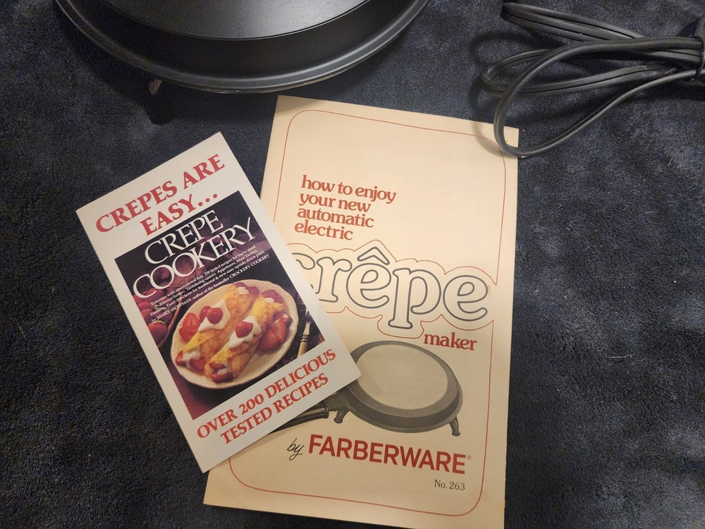 VINTAGE FARBERWARE BATTER UP AUTOMATIC ELECTRIC MODEL 263 CREPE MAKER