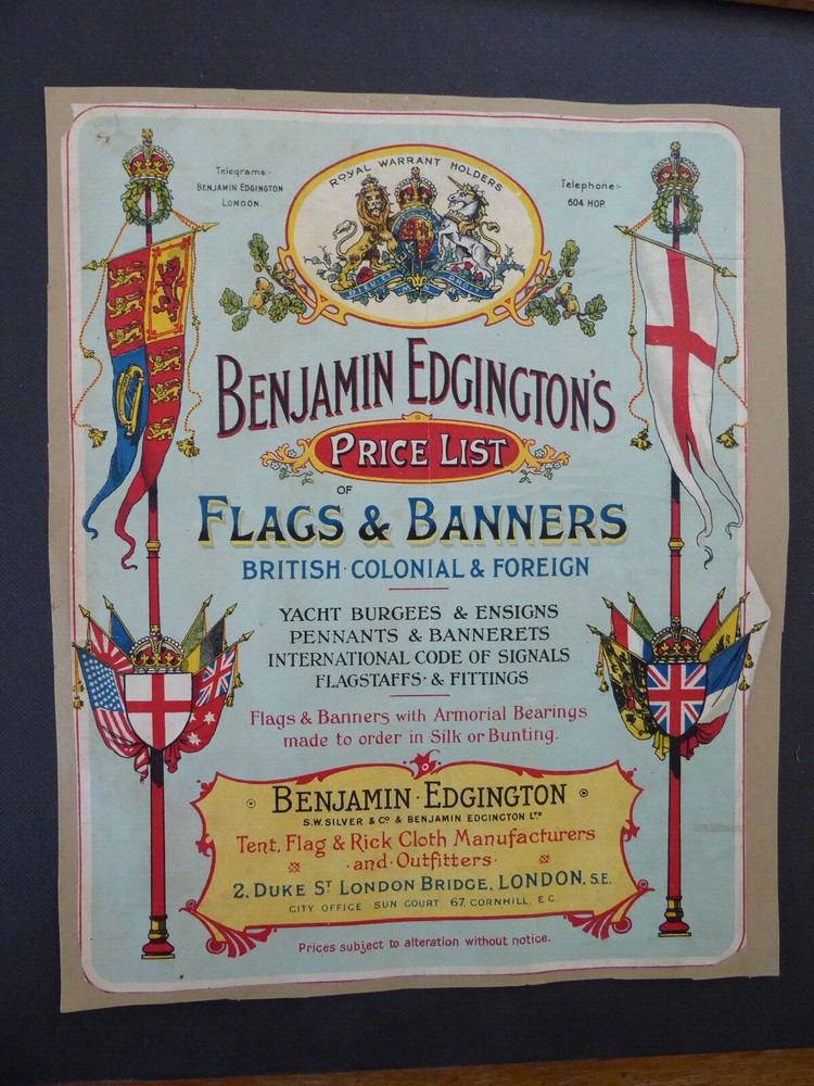 Benjamin Edginton's Flags & Banners advertising
