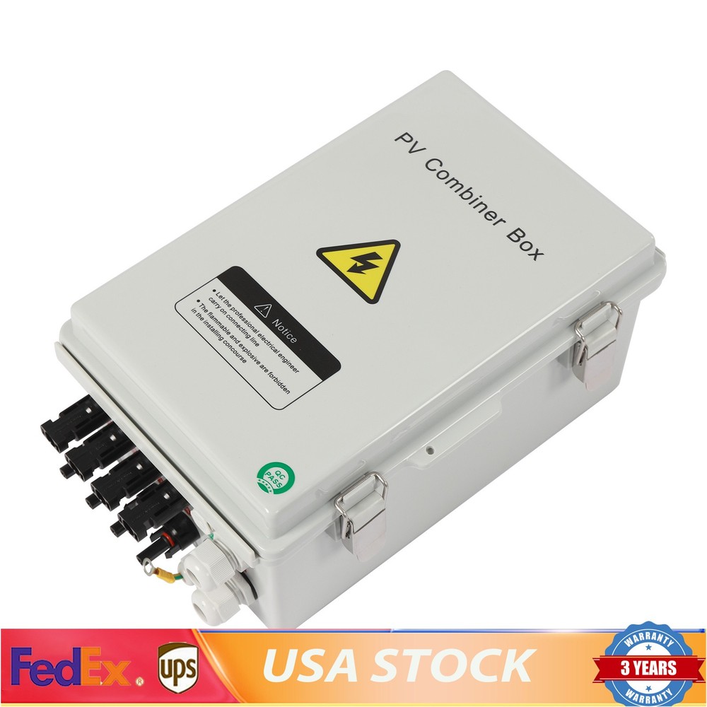 4 String Solar Combiner Box PV Combiner Circuit Breaker 63A For Solar Panel Kit