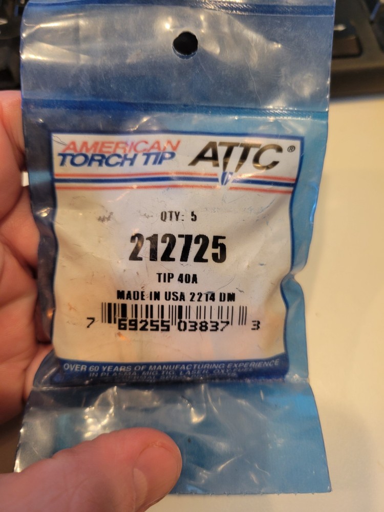 ATTC 212725 PLASMA TIP 5/PKG 40A MILLER-STYLE
