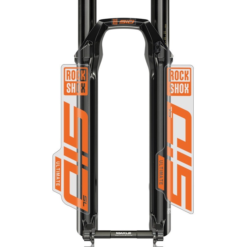 Fork Sticker for 2021 SID SL for Mountian Bike Decals Orange ( Clear Bottom )