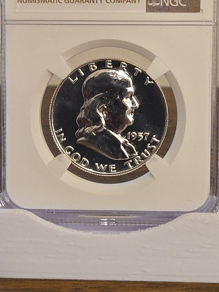 1957 50C PROOF68 Franklin SILVER Half Dollar