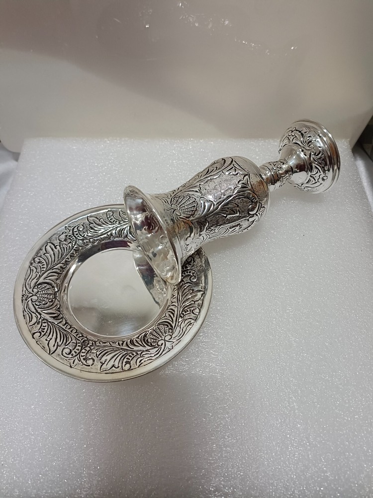 Kiddush Wine Cup Silver Plated Set Judaica goblet Plate | Sam Judaica