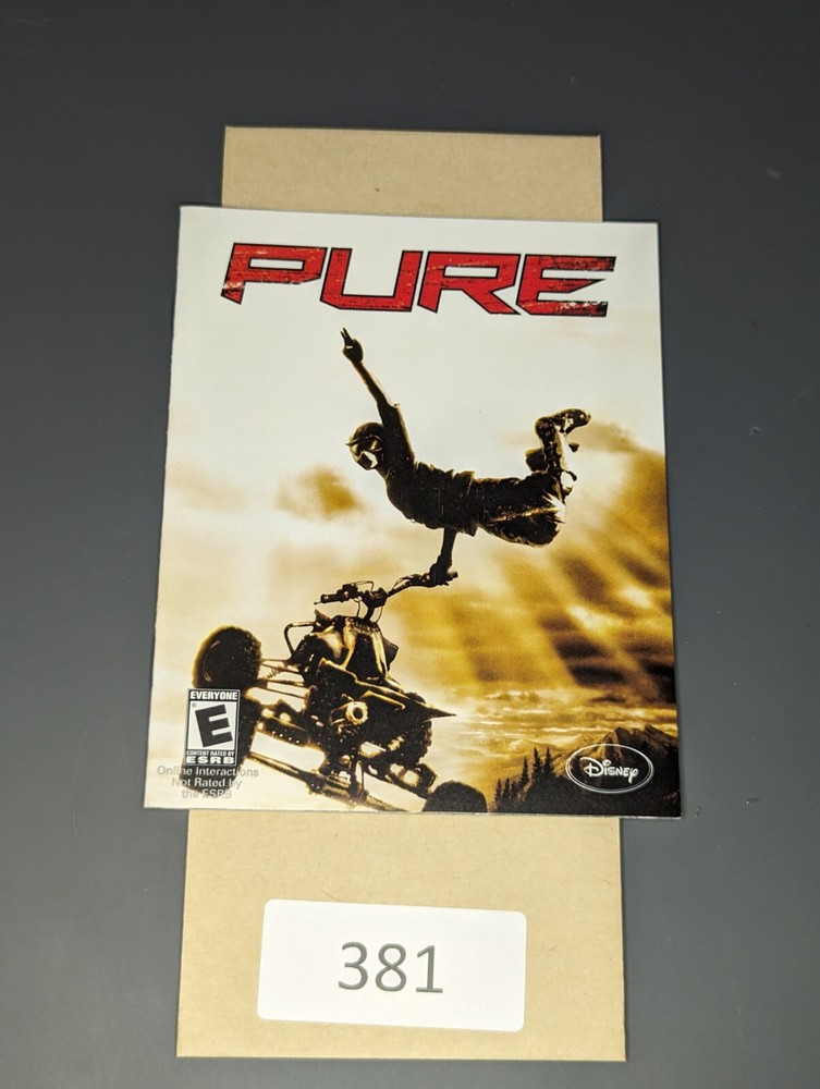 PURE PS3 Sony Playstation 3 **MANUAL ONLY**