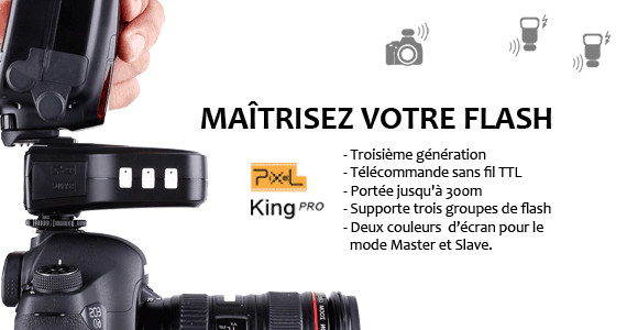 STORAGE - 50%! PIXEL KING PRO Canon Transmitter/Receiver - Flash Trigger