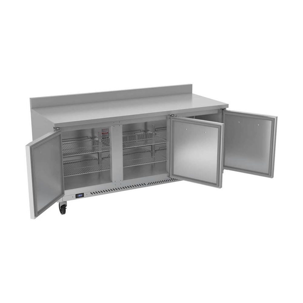 Victory VWR72HC 72" Three-Section Worktop Refrigerator, 17.88 cu. ft.