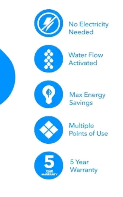 Marey Flow 1.58 GPM 42000 BTU's Liquid Propane Gas Tankless Water Heater G6FLP