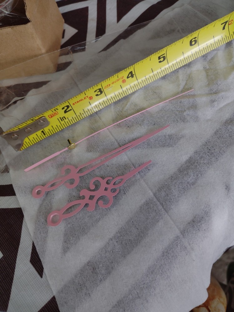Clock Hands Pink 3 Pieces New