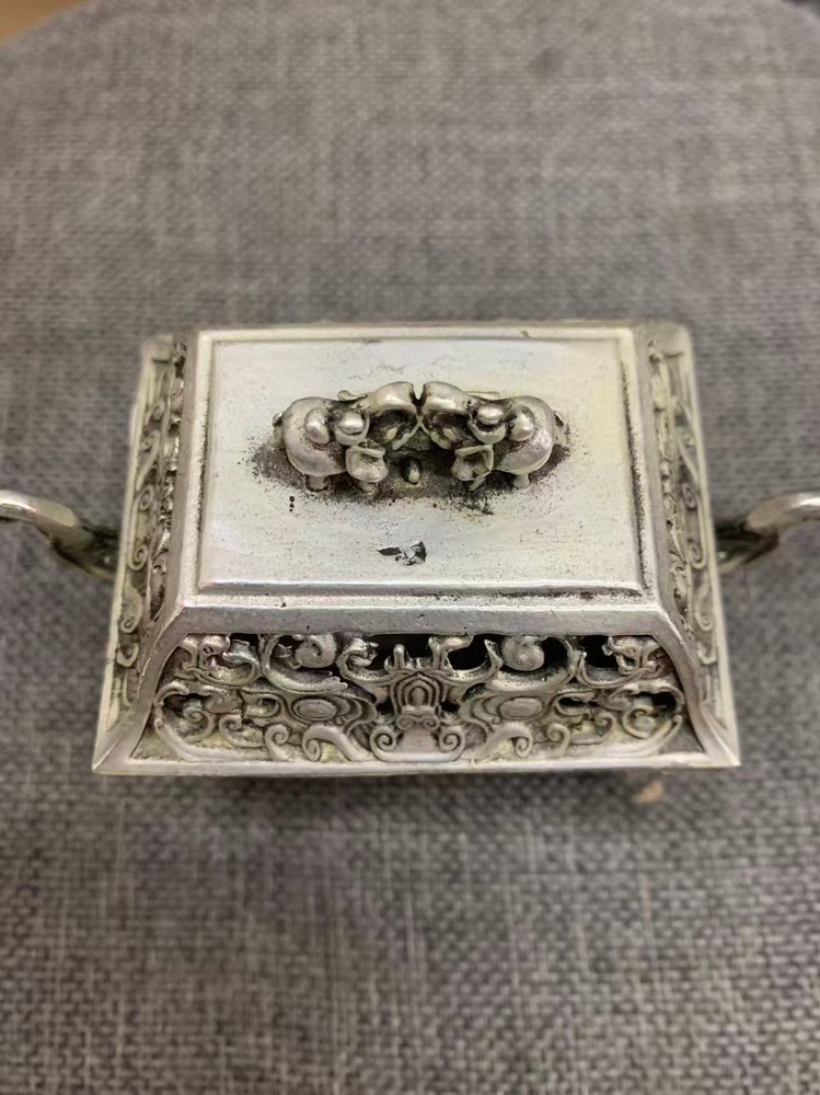 Wonderful Chinese Silver Hand Made Incense Burner !!!