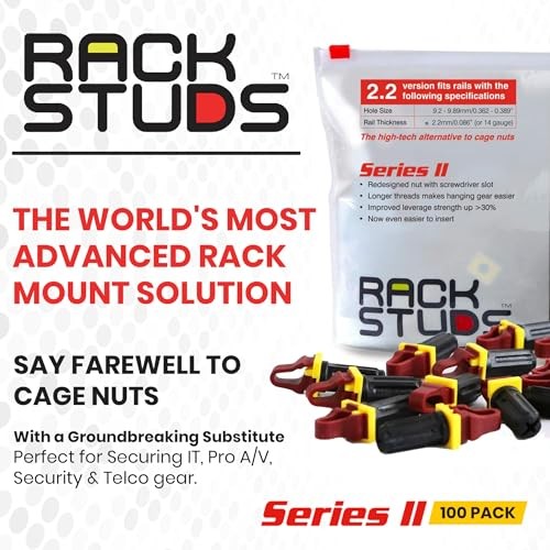 R100 Series II - Server Rack Screws 100 Pack | Cage Nut Replacement | Red
