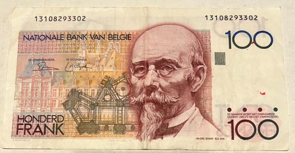 2 - Belgium 100 Francs Honderd Frank