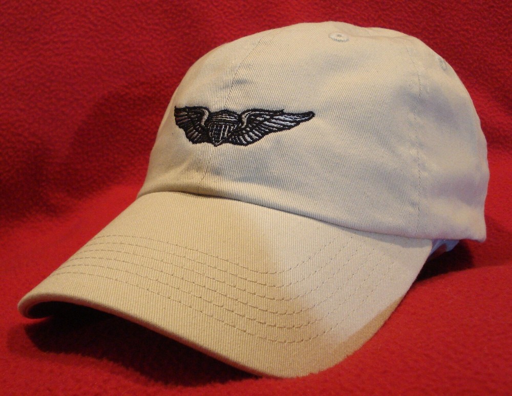 Army Aviator - Basic Pilot Wings Ball Cap, low-profile embroidered hat - stone