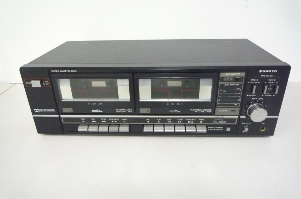 Vintage Sanyo RD W660 Double Stereo Cassette Deck