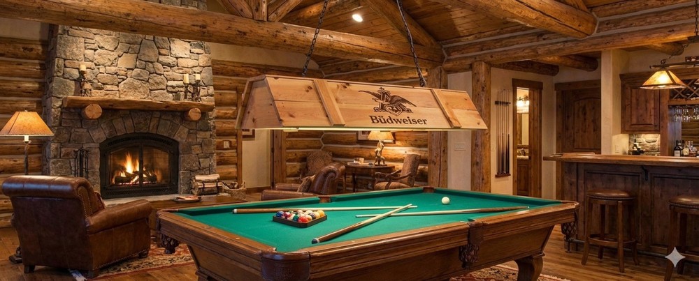 New Budweiser Pool Table Billiards Light 52" Cedar Led