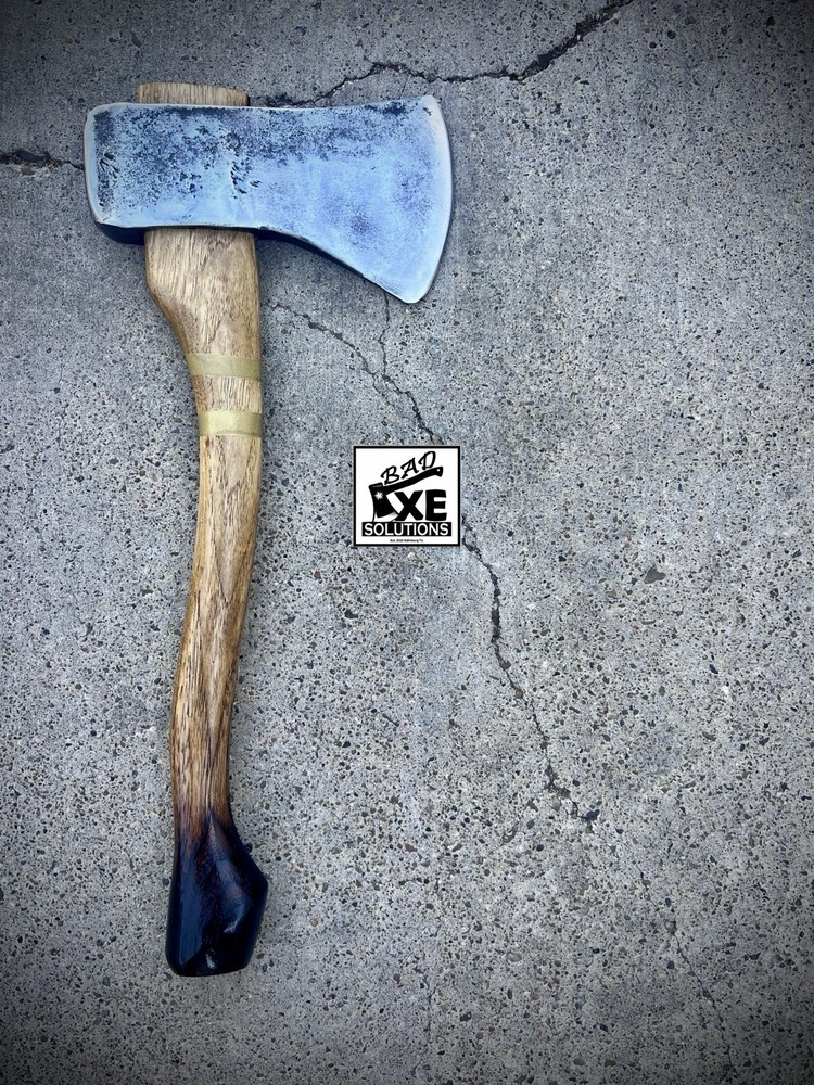 Bad-Axe Michigan Pattern 4.1lbs Axe on a Custom 19in Amish Curved Handle