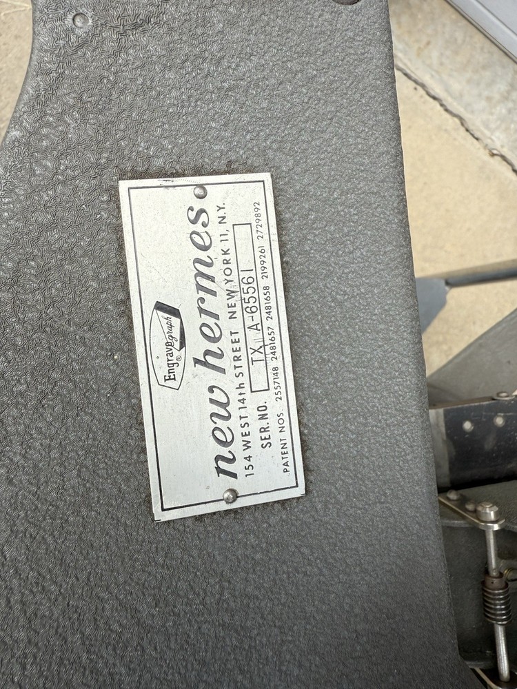 Large Hermes Engraving Machine On Stand