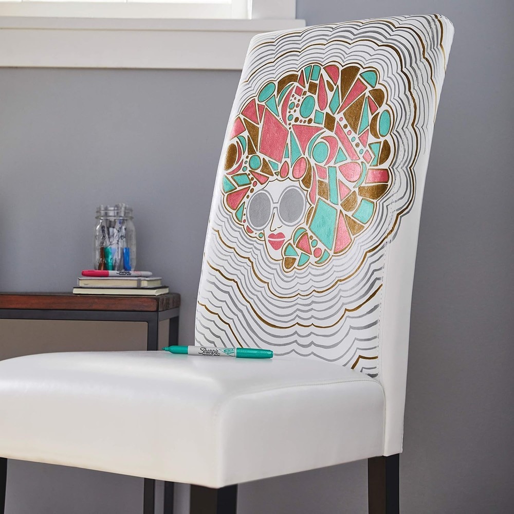 Sharpie Metallic Permanent Markers - 6 Count, Fine Point for Creative Expression