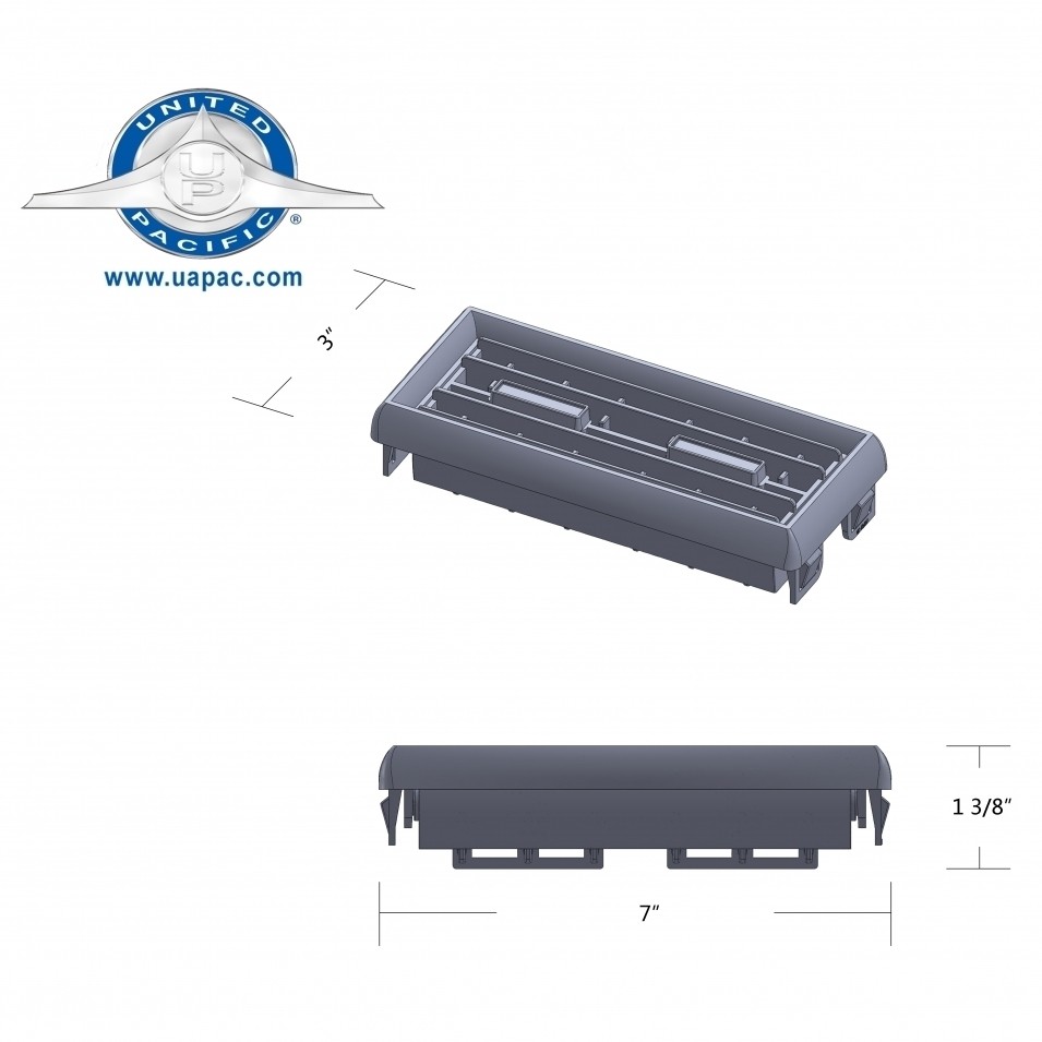 Kenworth Chrome Plastic A/C Vent - Sleeper