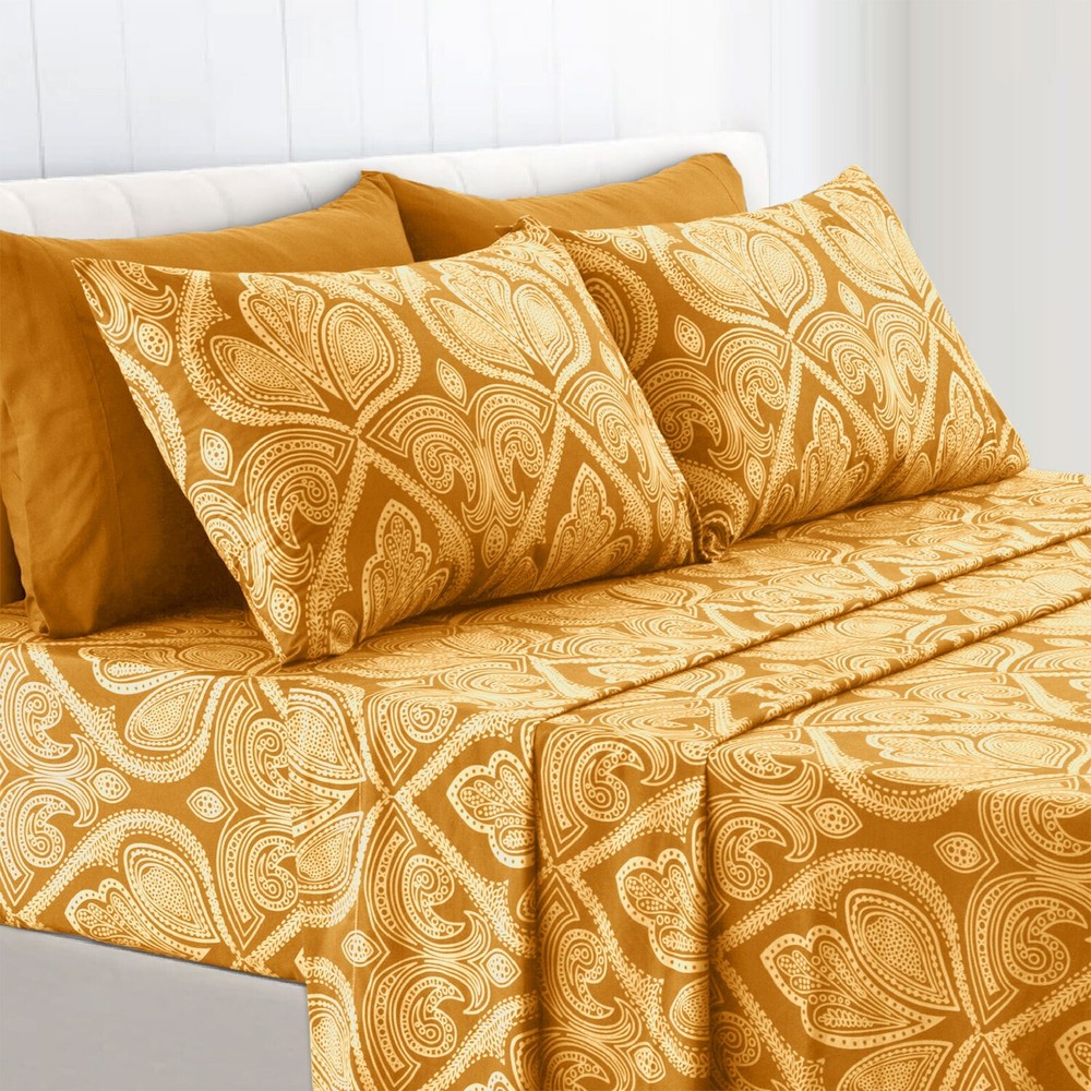 6 Piece Bed Sheets Microfiber Comfort Ultra Soft Deep Pocket Sheets Pillowcases
