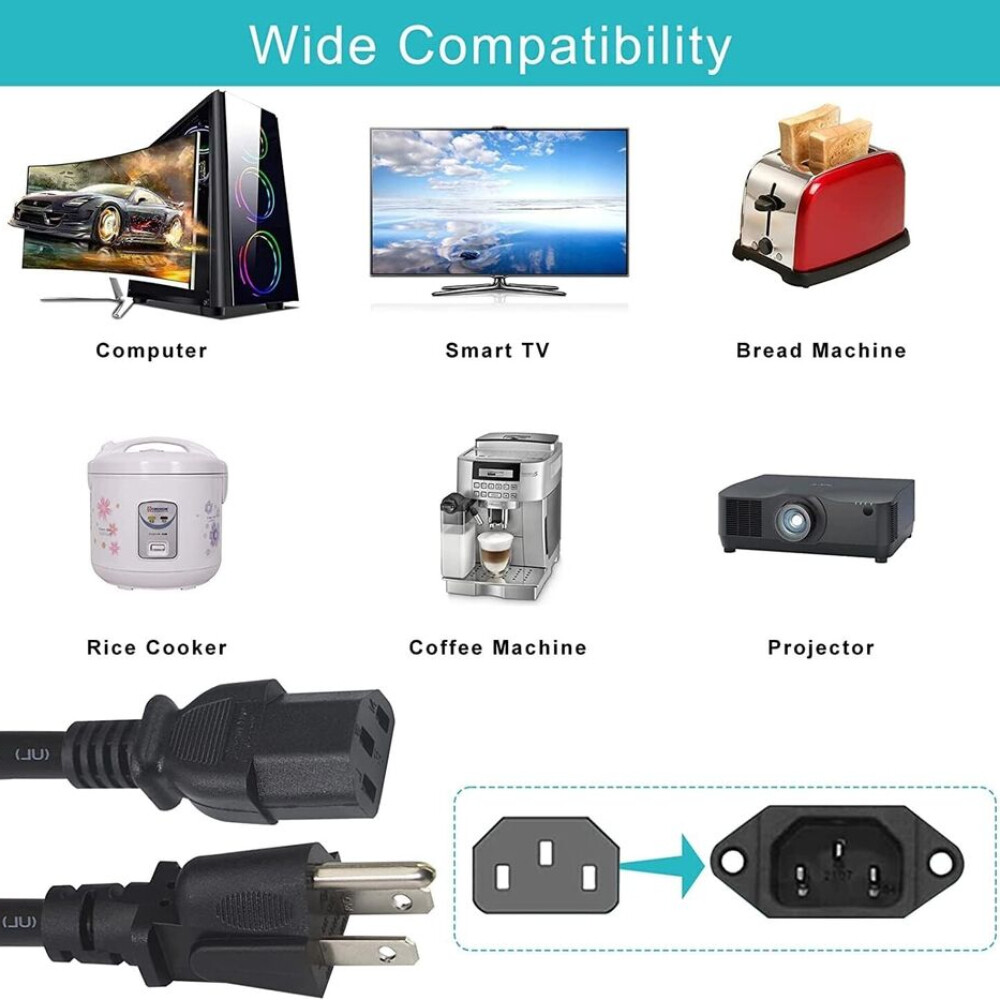 AC Power Cord for SHURE PSM700 TRANSMITTER