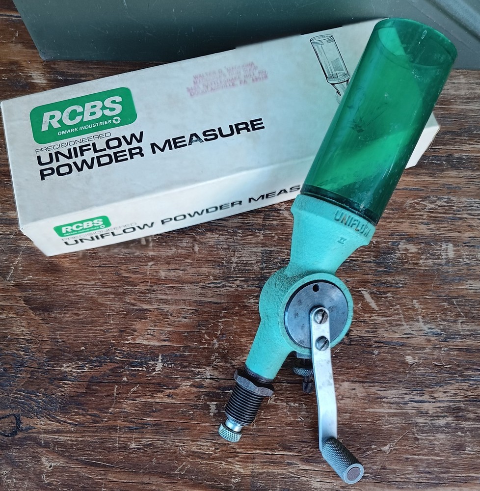 RCBS Powder Measure ~ Uniflow with Drum, Drop & Box ~ Rifle Pistol Reloading