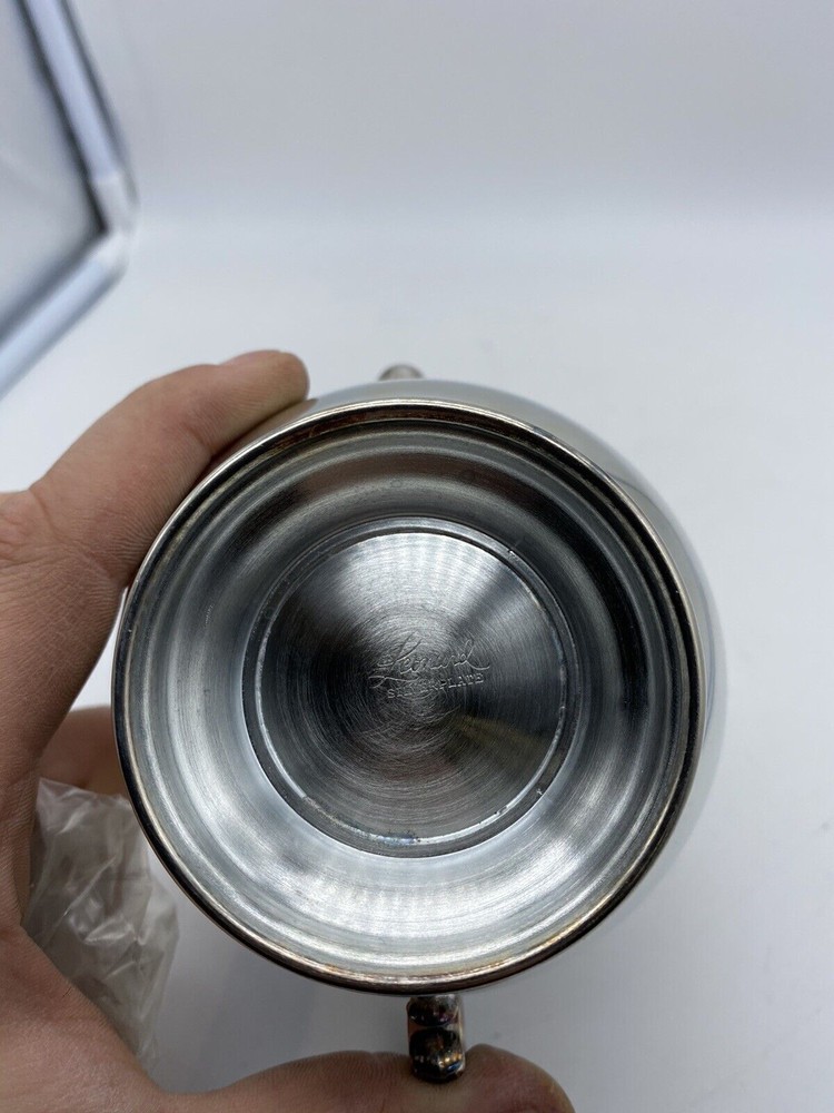 Leonard - Silver-plate - 4 Footed Creamer with Lid NEVER USED