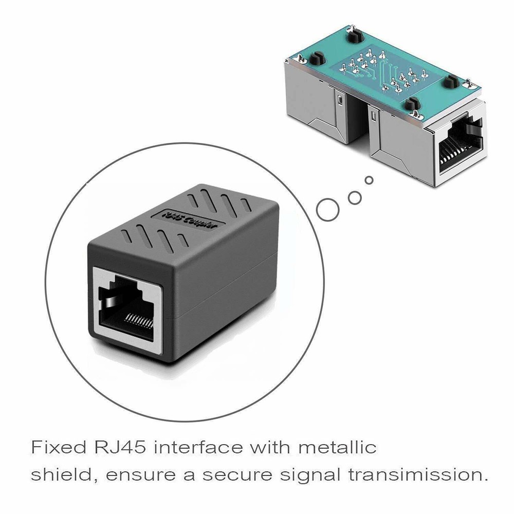 5 pcs RJ45 Inline Coupler Cat7 Cat6 Cat5e Ethernet LAN Network Cable Adapter
