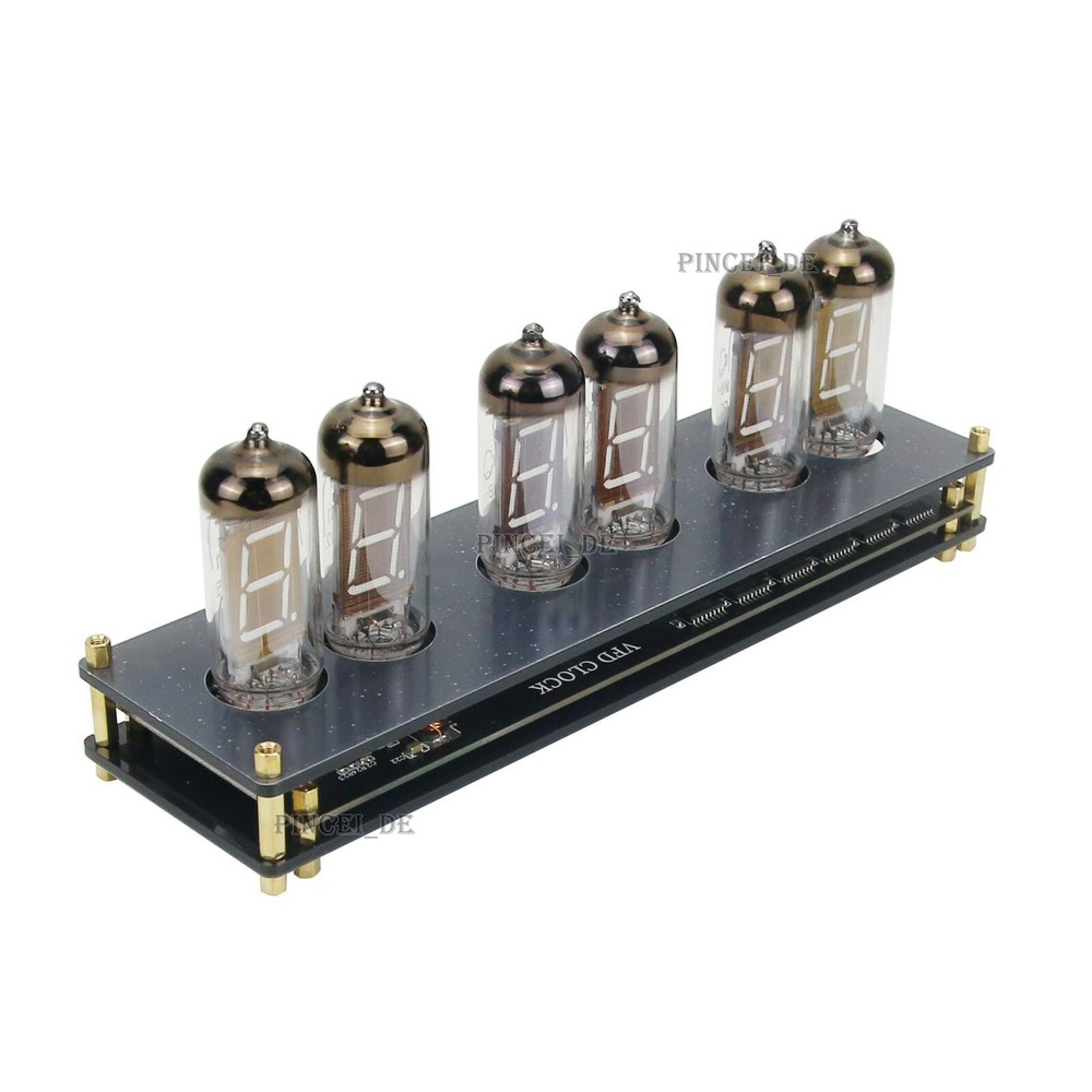 IV11 VFD Clock Fluorescent Tube Clock Colors Light Display Time Date Temperature