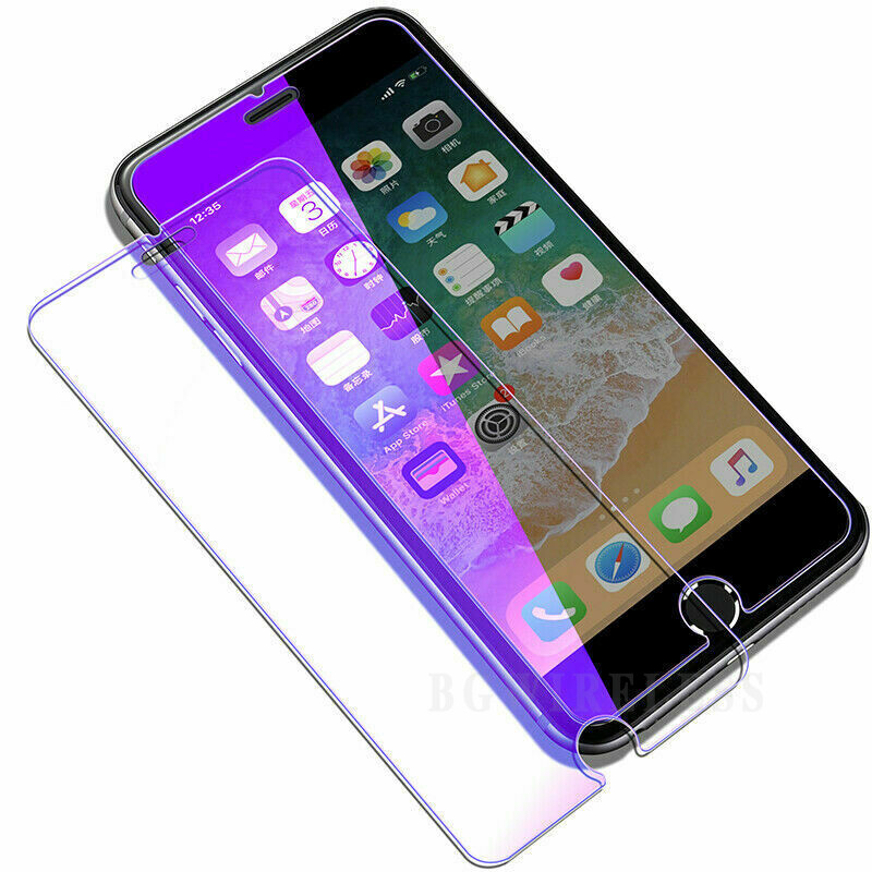 For iPhone 8 Plus Anti-Blue Light Tempered Glass Screen Protector Case Friendly