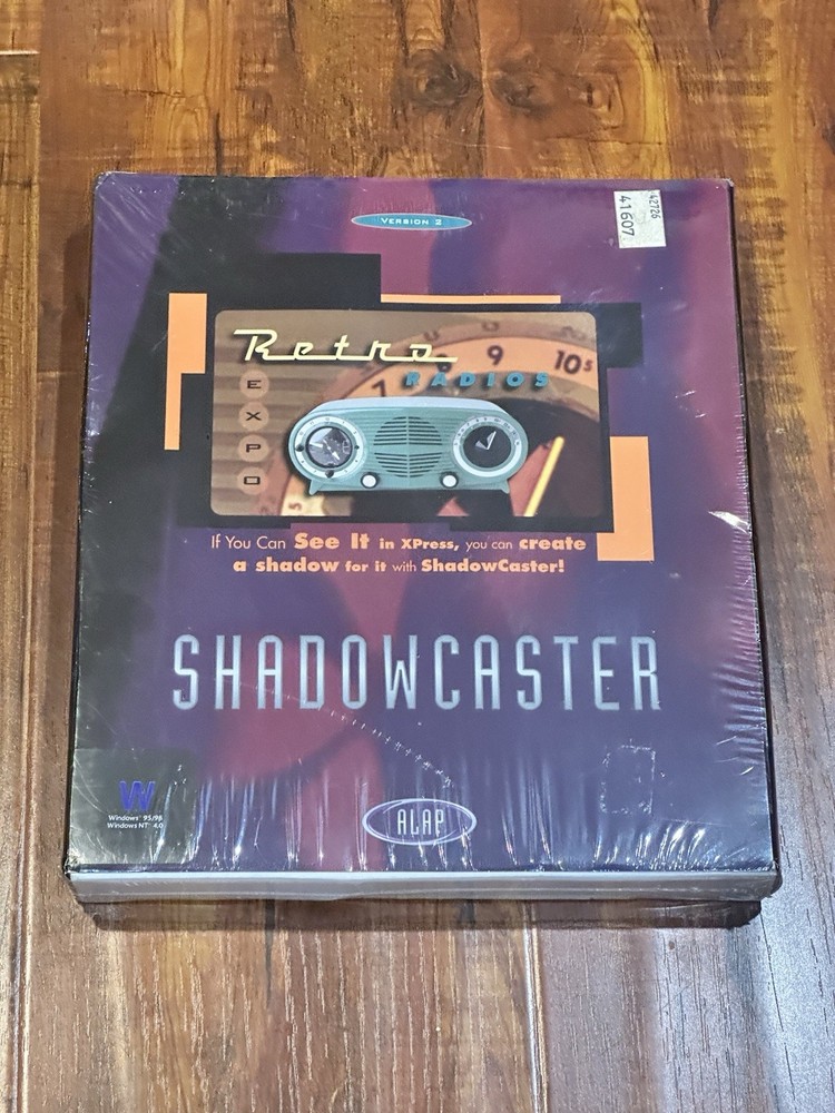 Shadowcaster 1998 Windows Text Graphics Shadow QuarkXpress Software New & Sealed