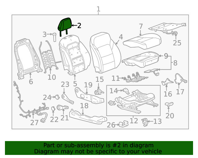 Genuine GM Headrest 42619700