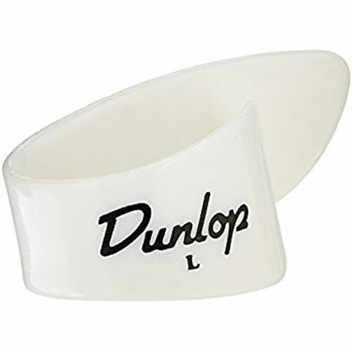Dunlop White Plastic Thumbpicks - Large LEFT