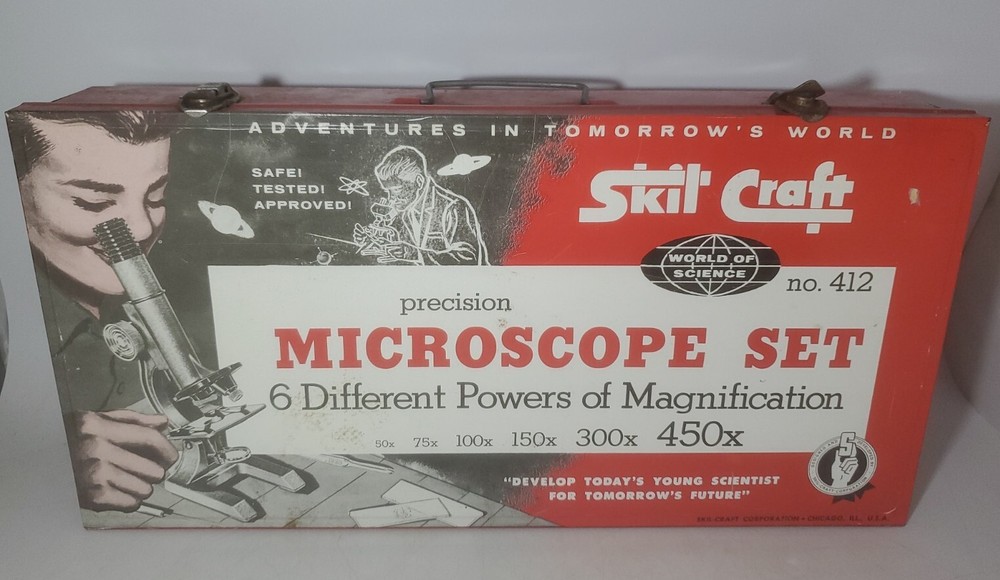 Vintage Skil Craft Precision Microscope Set No.412